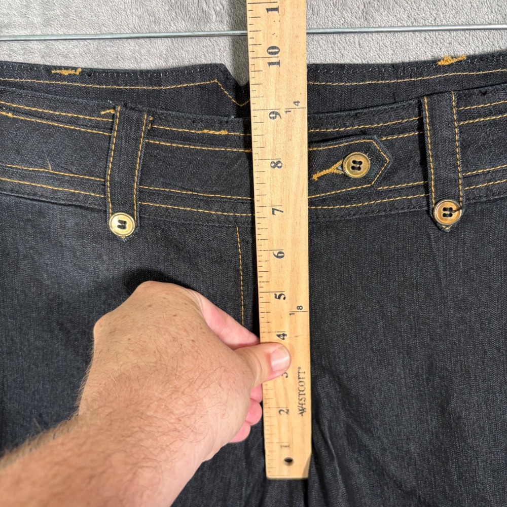 Bisou‎ Bisou Michele Bohbot Dark Wash Bootcut Jeans Womens Size 12 Indigo Y2K - Picture 13 of 16